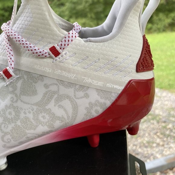 Adidas Adizero Reign Young King Football Cleats FU6708 Floral RED Men's Size 8.5 - Picture 3 of 9